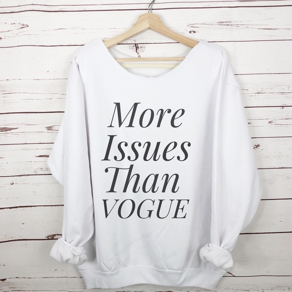 NEW Oversized Womens Sweatshirt, Vogue Sweater - Picture 3 of 4